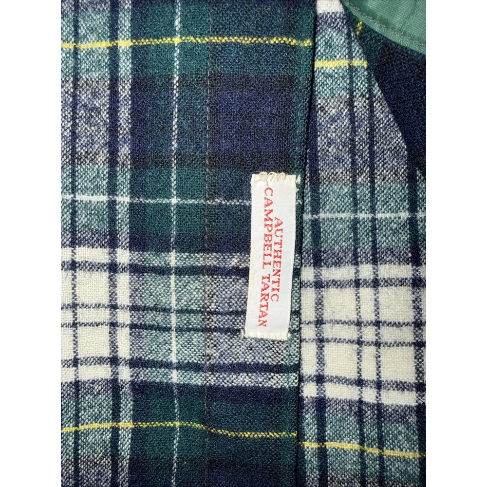 Pendleton VTG 100% Wool Board Shirt Long Sleeve Blue Green Large L Plaid Western - Picture 5 of 16